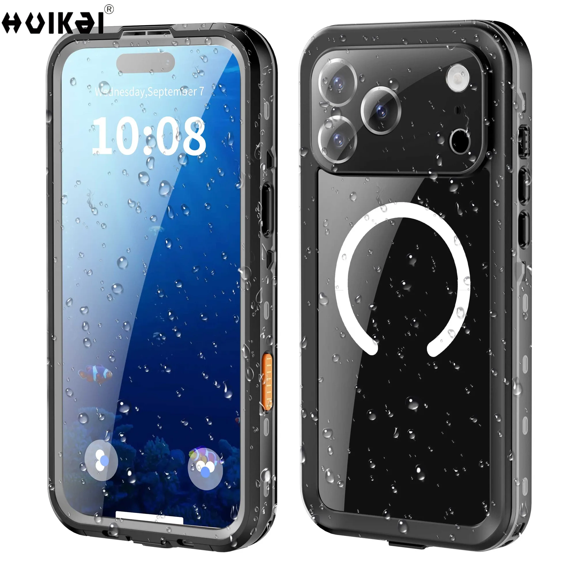 Waterproof IP68 Dustproof Full Body Magnetic Phone Case Cover