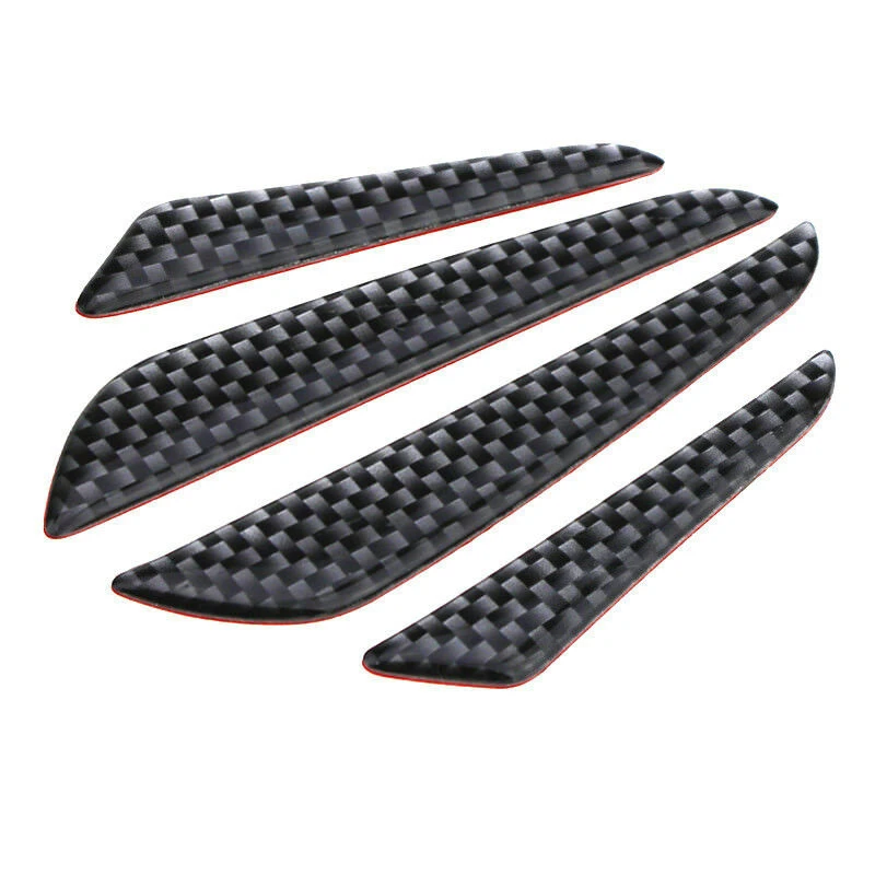 Car Door Edge Guard Strip 4x Anti-collision Trim Carbon Fiber Bumper