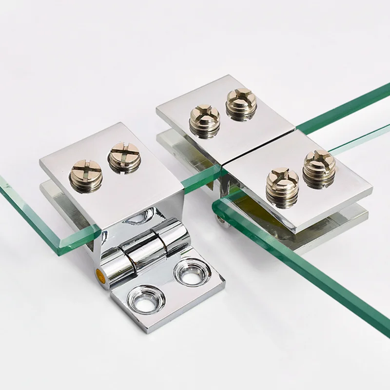 90 180 Degree Bilateral Clip Home Easy Install Glass Clamp Zinc Cabinet Door Hinge Bathroom Furniture Cupboard stainless steel hinges door hinges gas spring hinges gas strut hinges plastic hinges nylon hinges