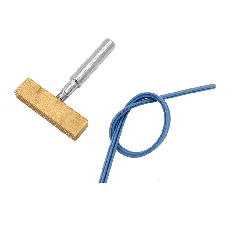 Cable Hot Press Soldering Iron T Tip T-head Copper T-Tips Head Rubber Cable Hot Press Parts Useful Repairing Copper