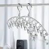 6-20Pegs Stainless Steel Clothes Drying Hanger Windproof Clothing Rack Clips Sock Laundry Airer Hanger Underwear Socks Holder 1
