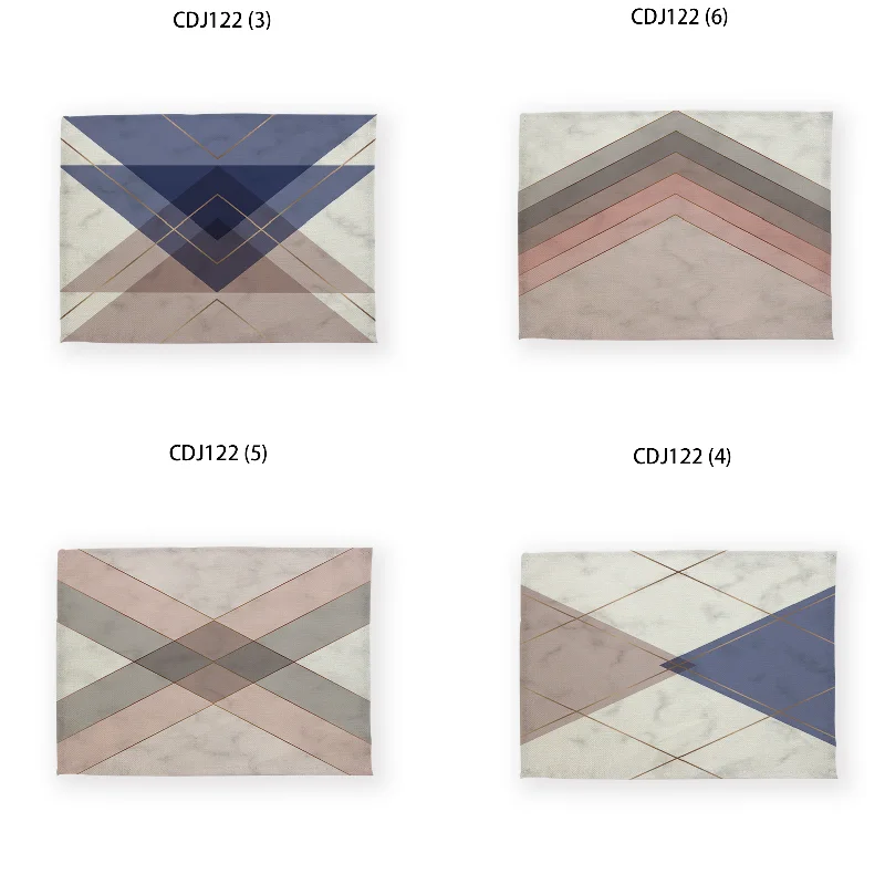 

Geometric stripes waterproof tablecloth Dining tables gold placemats for table waterproof table tablecloth kitchen table table