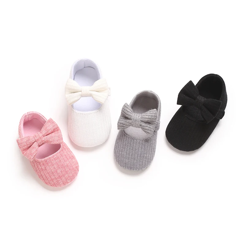 Baby Girl Princess Shoes 1 Year Casual Anti-Slip Bow Sneakers Autumn Toddler Soft Soled First Walkers 0-18 Months
