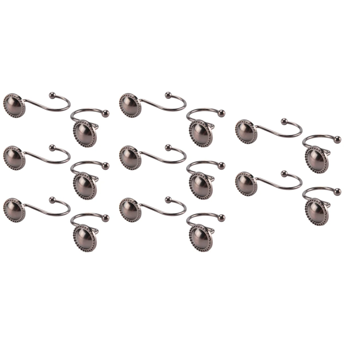Anelli Per Tenda Doccia In Acciaio Inox 304 - 12 Pezzi, Finitura Bronzo Lucidato A Olio, Con Gufo, Antiruggine