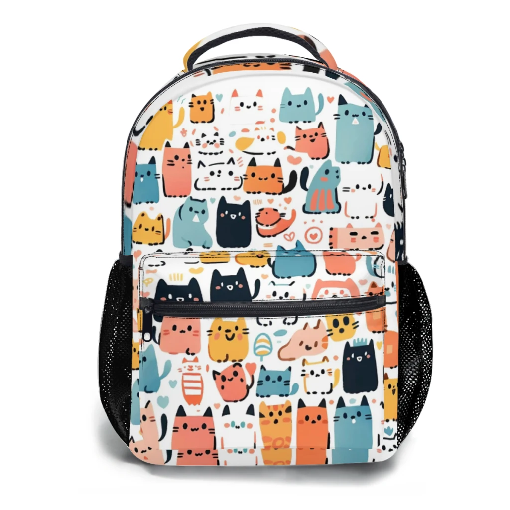 cute cat Schoolbag For Girls Large Capacity Student Backpack Cartoon High School Student Backpack