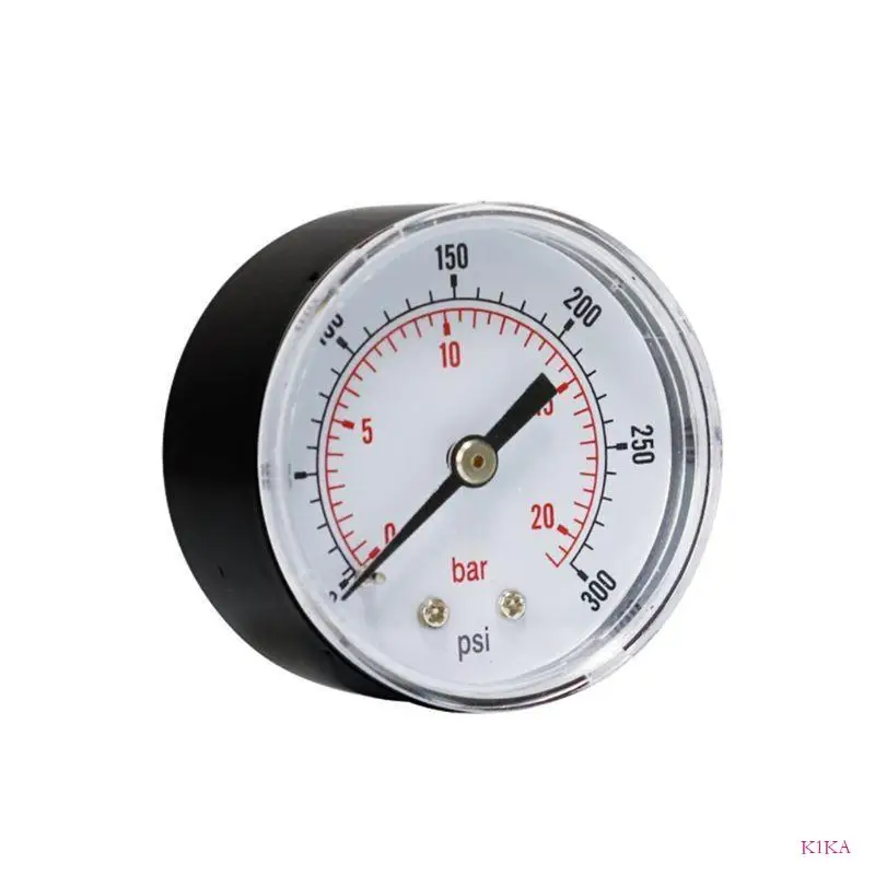 K1KA 압력 게이지 52mm 다이얼 1/4 BSPT 수평 0/15,30,60.100,160,300 PSI 및 Bar