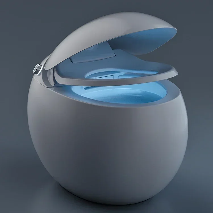 Modern round egg shape electric closestool heated seat automatic intelligent toilet bowl egg shape bathroom smart toilet 2