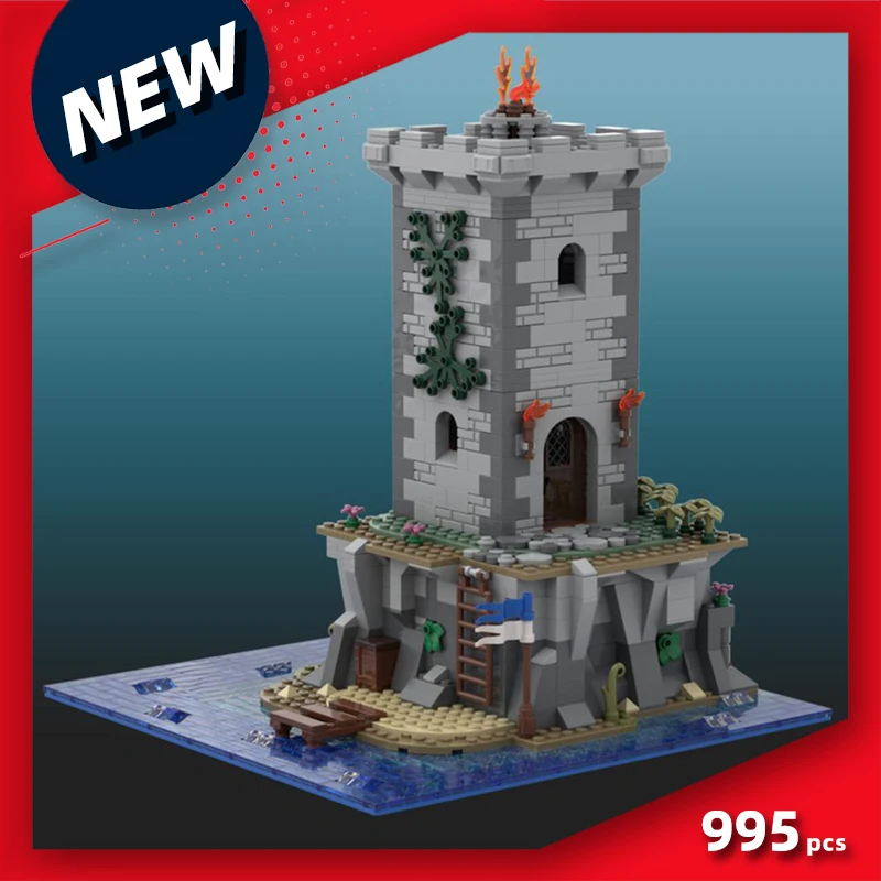 

sea castle bricks watchtower battery bricks sea castle blocks medieval seafaring lighthouse blocks islet dock toy gift modular