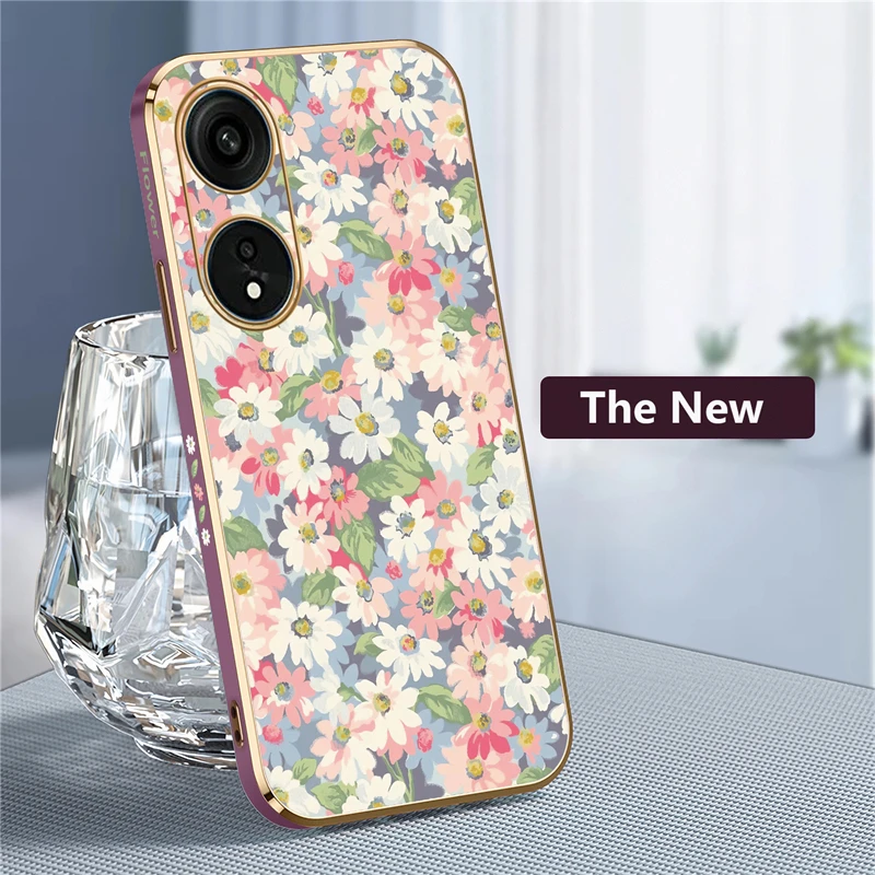 Elegant Floral Soft Silicone Shockproof Phone Case
