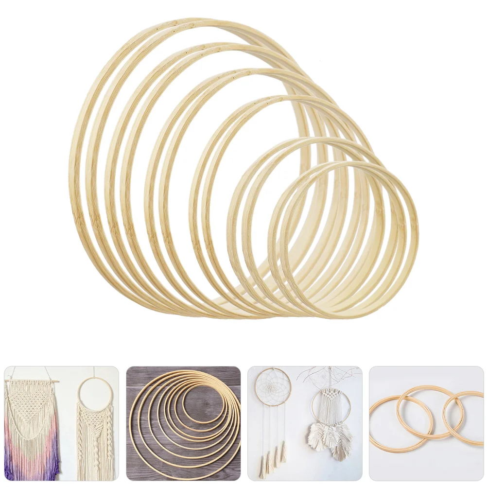 

12pcs DIY Wall Hanging Wreath Ring DIY Dream Catcher Bamboo Rings Dreamcatcher Frame