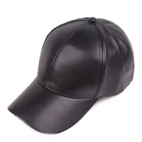 2024 New Women Men Hat PU Leather Baseball Cap Visor Light Board Solid Men Hip Hop Cap Outdoor Sun Hat Adjustable Sports Caps 2