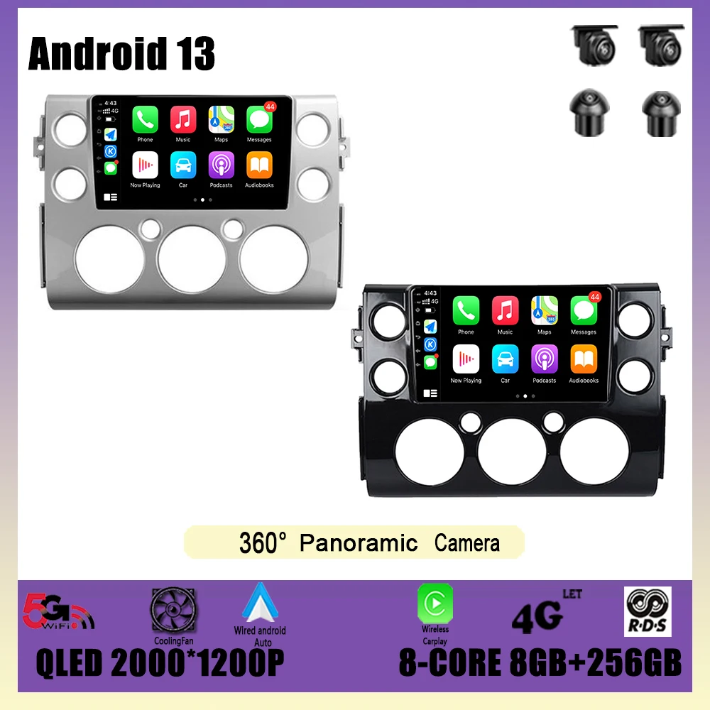 

Android 13 Navigation GPS DSP Carplay WIFI Car Radio Multimedia Player For Toyota FJ Cruiser J15 2006 2007 2008 - 2020