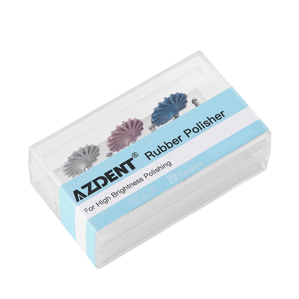 AZDENT Dental Composite Polierscheiben-Set RA 3-stufiges Poliersystem 14 mm Rad-Gummipolierer HP 2,35 mm Zahnarztwerkzeuge – Detail 5