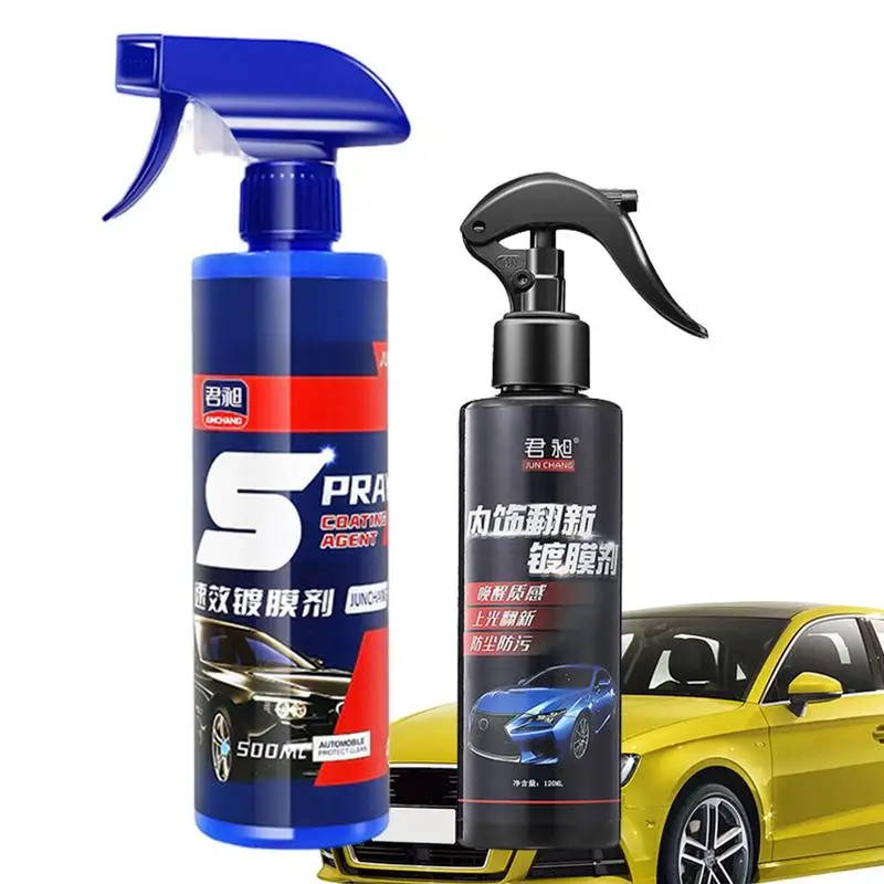 

Car Coating Spray 500ml Fast Car Coating Double Coating Layer Nano-Coating Auto Spray Wax Hydrophobic Coating Polish Paint