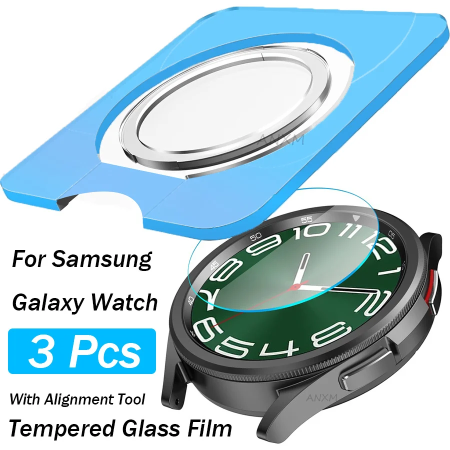 3Pcs Tempered Glass For Samsung Galaxy Watch Ultra 6 8 Classic 5 4 40mm 44mm 47mm Screen Protector With Tool Easy Install Kit 3Pcs Tempered Glass For Samsung Galaxy Watch Ultra 6 8 Classic 5 4 40mm 44mm 47mm Screen Protector With Tool Easy Install Kit