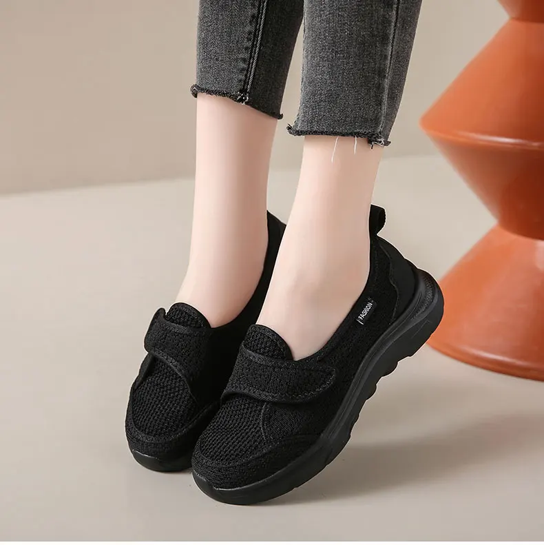 Women Walking Shoes Mesh Light Fitness Loafer Summer Spring Sports Outdoor Mother Girls Flats Breathable Sneakers Big Size 35-42
