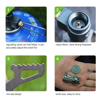 Outdoor Portable Mini Gas Stove Burner 25g Lightweight Camping Hiking Single Titanium Camping Gas Stove Camping Cooker Brs-3000t 4