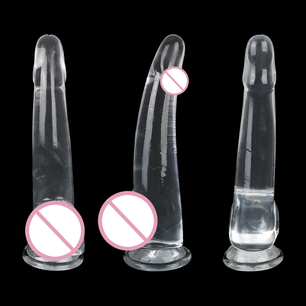 Sex Toys G-spot Simulation Transparent Butt Plug Realistic Dildo Sex Toys for Women Suction Cup Big Dick Sex Shop Jelly Dildo