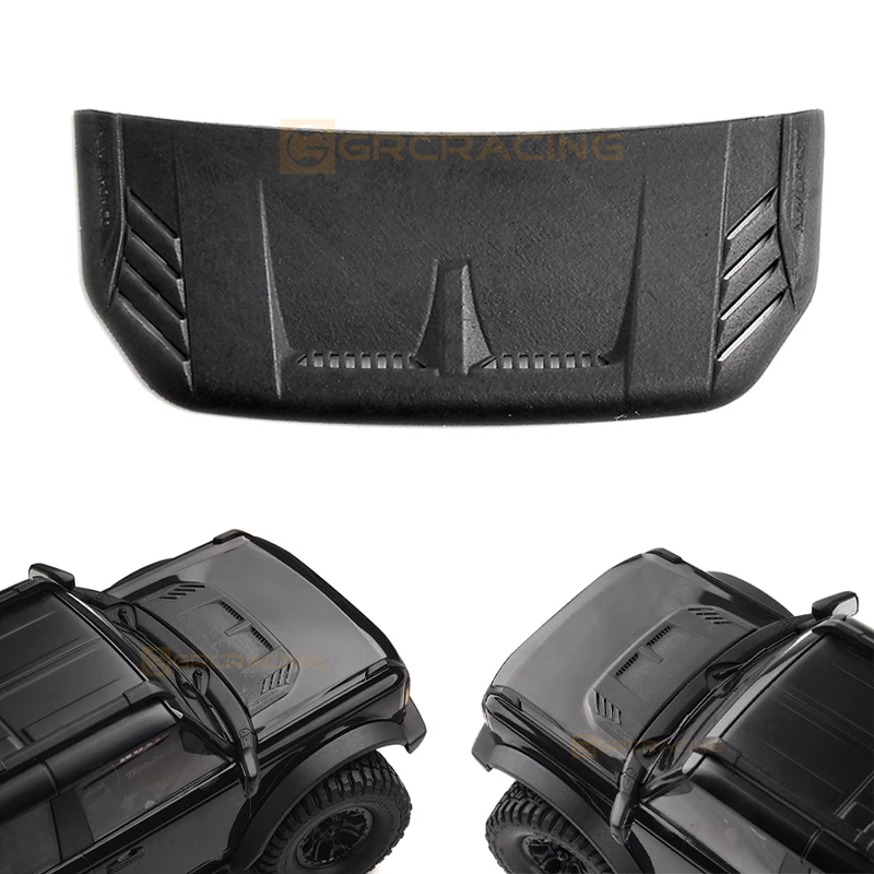 Trx4M 1Pcs Simulazione Metal Black Cover Guard Car Shell Modifica Raptor Cover Per 1/18 Rc Crawler Trx4-M Bronco Upgrade Part