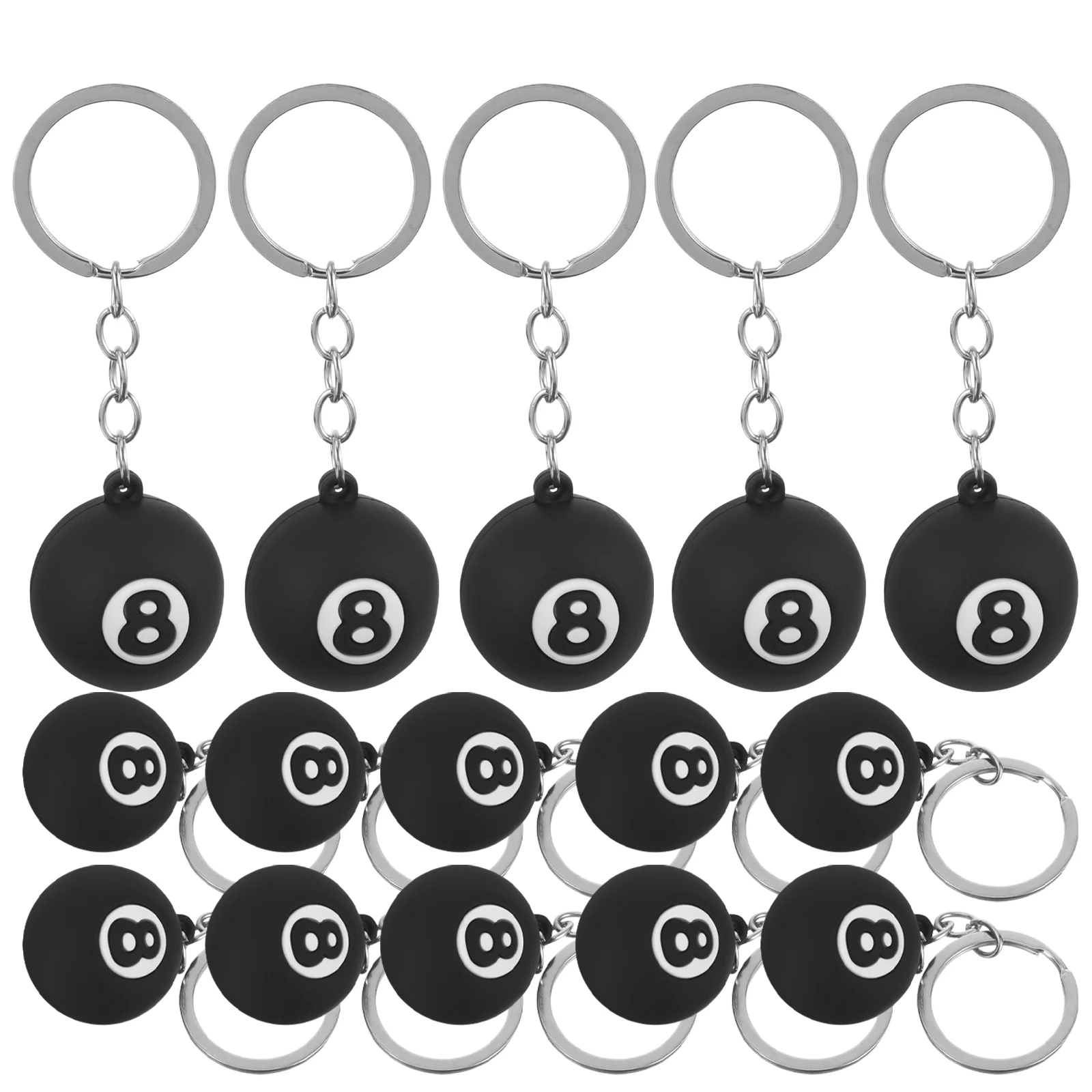 

16 Pcs Key Rings Billiards Keychain Small Keychains Adorable Personalized Gifts Mini Sports Themed