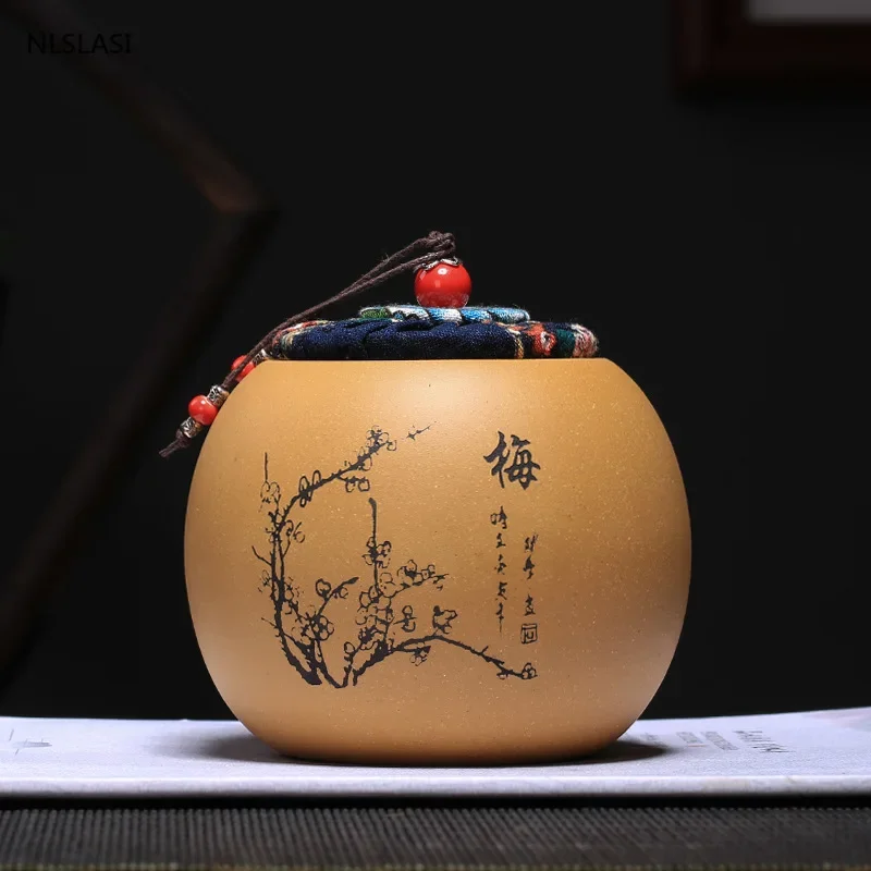 Large capacity Purple Clay Tea Caddy Portable Sealed Jar travel tea jar Storage Spice Organizer Tea Boxes Candy storage tank tea tin box tea canister