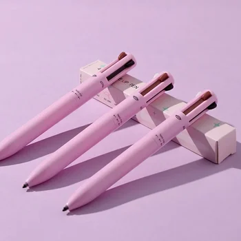 눈썹 펜슬 립 라이너 하이라이터, 방수, 쉬운 색상, 땀 방지 아이라이너, 메이크업 화장품 뷰티, 4 in 1