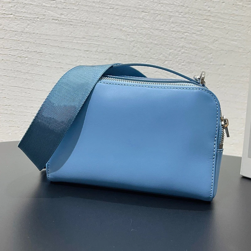 

Luxury Designer Messenger Bag Real Leather Zipper Cross Body Bag Men Women Brand Classic Retro Square Bag Letter Belt with Box