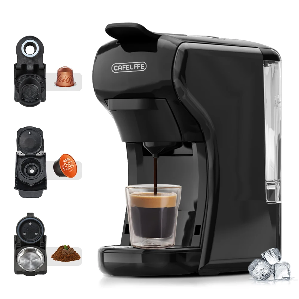 Cafelffe Capsule coffee Machine Espresso maker DG Cappuccino Nes Capsule maker cafeteria Gift Lover,Dad,Mom,19Bar Hot/Cold espresso coffee maker,capsule coffee maker