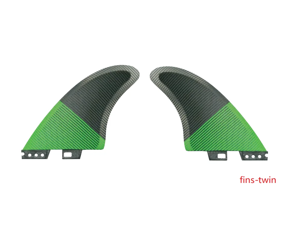 

Surfing Accessories Kayak Surfboard Fins Green Fins Two Pieces Twin Three Pieces L Suitable for FCS 2 Fins Carbon Fiber Surf Fin