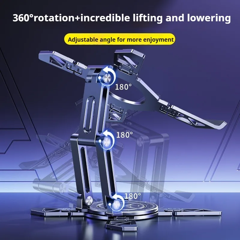 Eary Laptop Stand For Desk Metal Computer Riser Foldable 360 Rotate Adjustable Tablet Notebook Holder Compatible with 12-18Inch