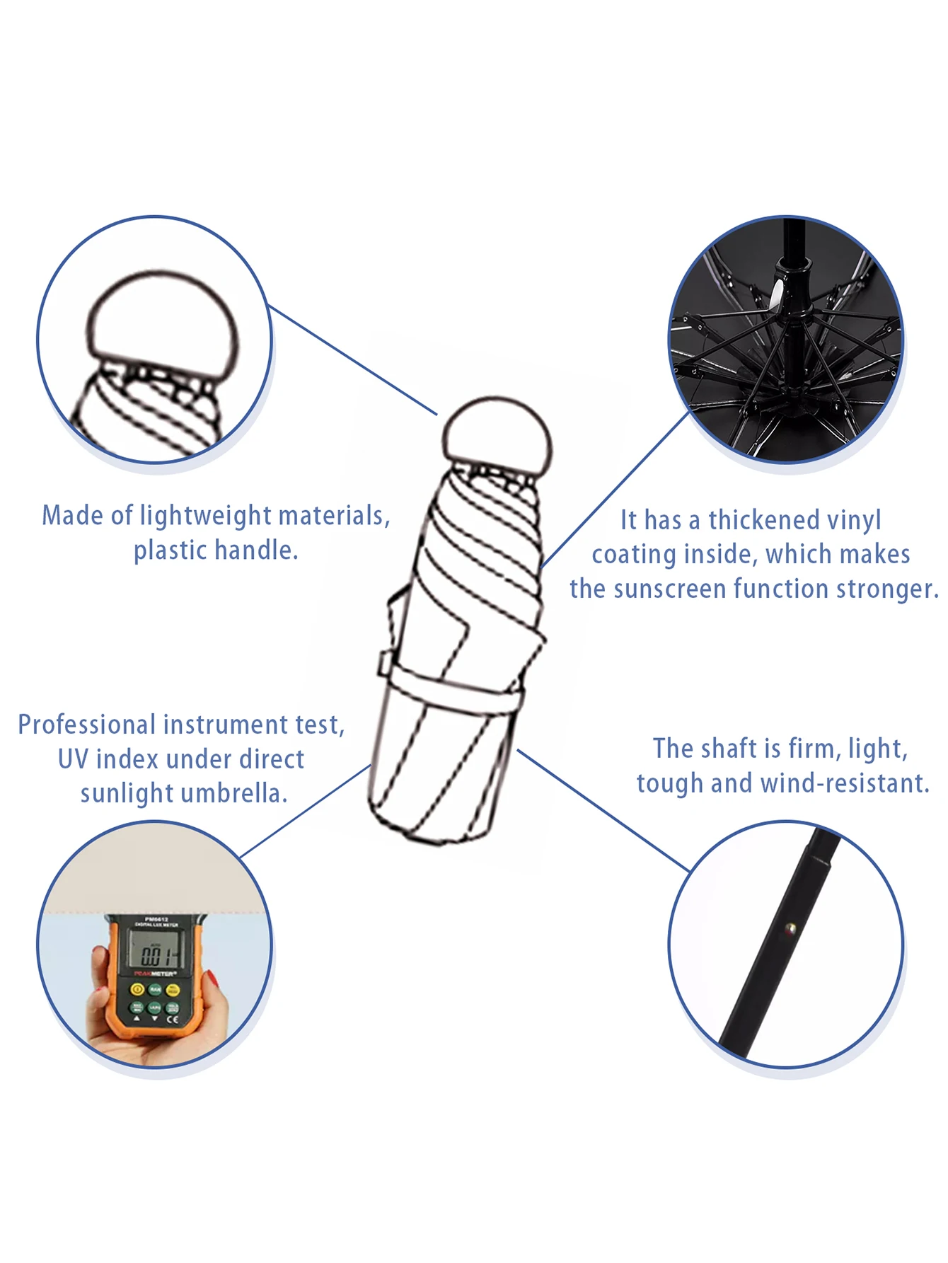 Ultralight And Compact Portable Capsule Umbrella UV Protection Umbrella Mini Five-fold