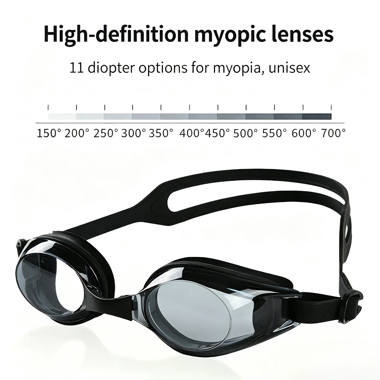 Swimming Goggles for Men Women Swimming Pool Eyewear Water Sport Waterproof Eyeglasses Anti-fog UV Protect HD Myopic Glasses - 3