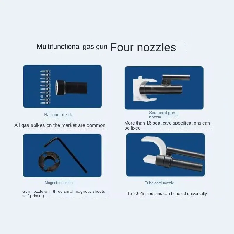 NEW Multi-Function Gas Air Nail Gun Electric Hydroelectric Window Continuous Nail Gun Nozzle Barrel Accessories