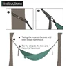 2pcs Hammock Strap 200cm Tree Hanging Swing Spare Part Outdoor Aerial Yoga Load Portable Outdoor Camping Hammock Fasten Belt 5