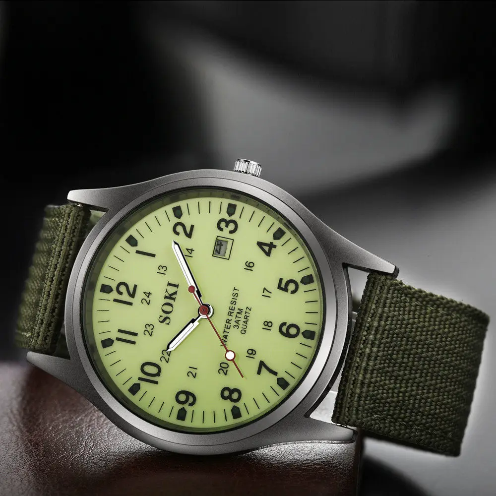 Orologi da polso al quarzo impermeabili in nylon da uomo 30 m Orologio di lusso da uomo Designer Brand Famoso orologio da lavoro maschile Smart Saat Erkek - Image 2