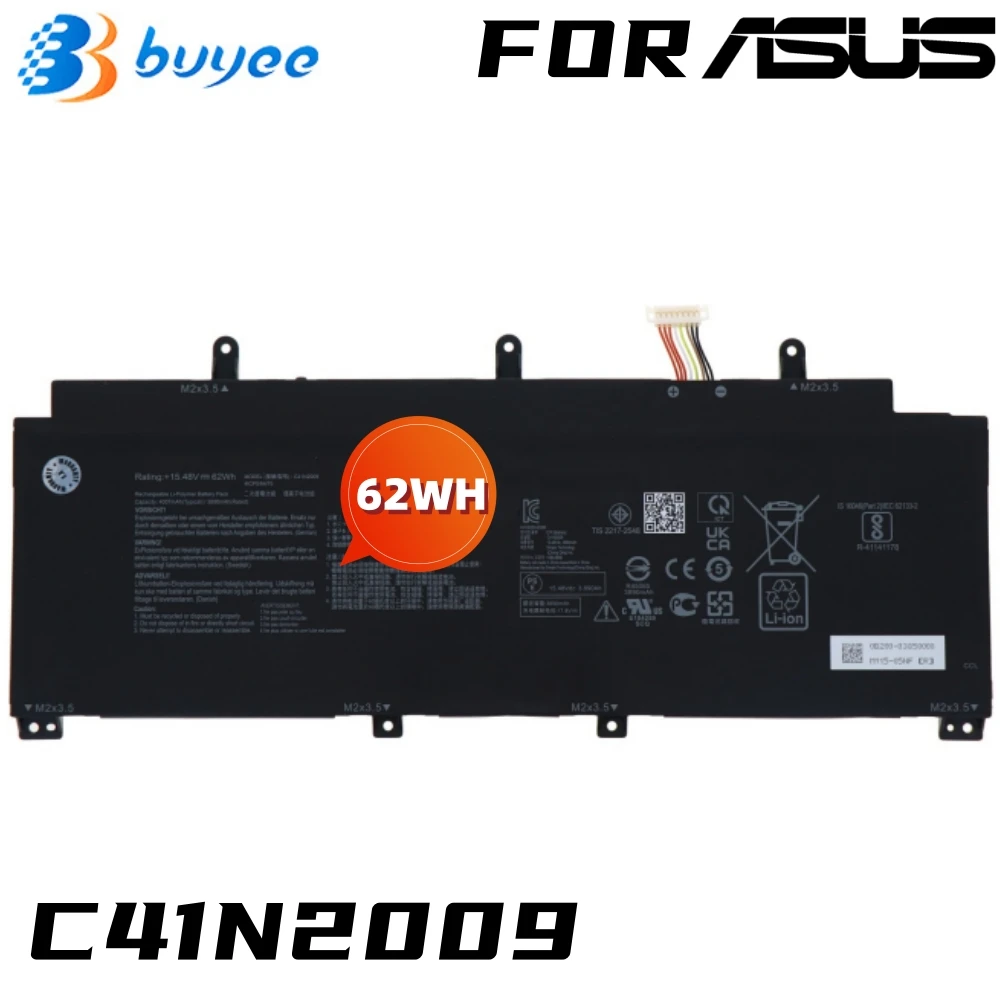 

C41N2009 Laptop Battery For Asus ROG Flow X13 GV301 GV301QC GV301QE GV301QH GV301RA PV301 Series Notebook 15.48V 3890MAH 62WH