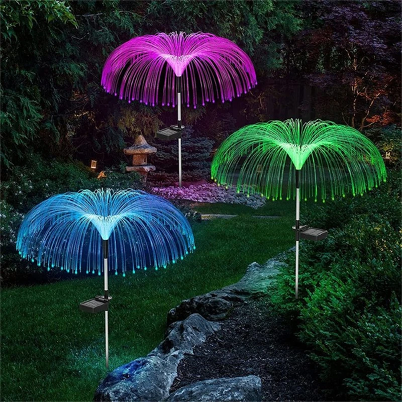 brightest outdoor solar lights 7 Color Solar Led Jellyfish Lamp Waterproof Christmas Lights Outdoor For Garden Patio Decoration Flash Pathway Flowers Light solar stake lights Solar Lamps