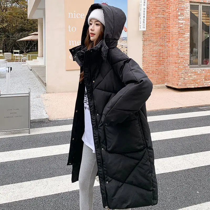 Thicken Feather Coats Women's Jacket Korean Women's Down Jacket Loose Long Down Coats Winter Women's Cold Coat Puffer Jacket
