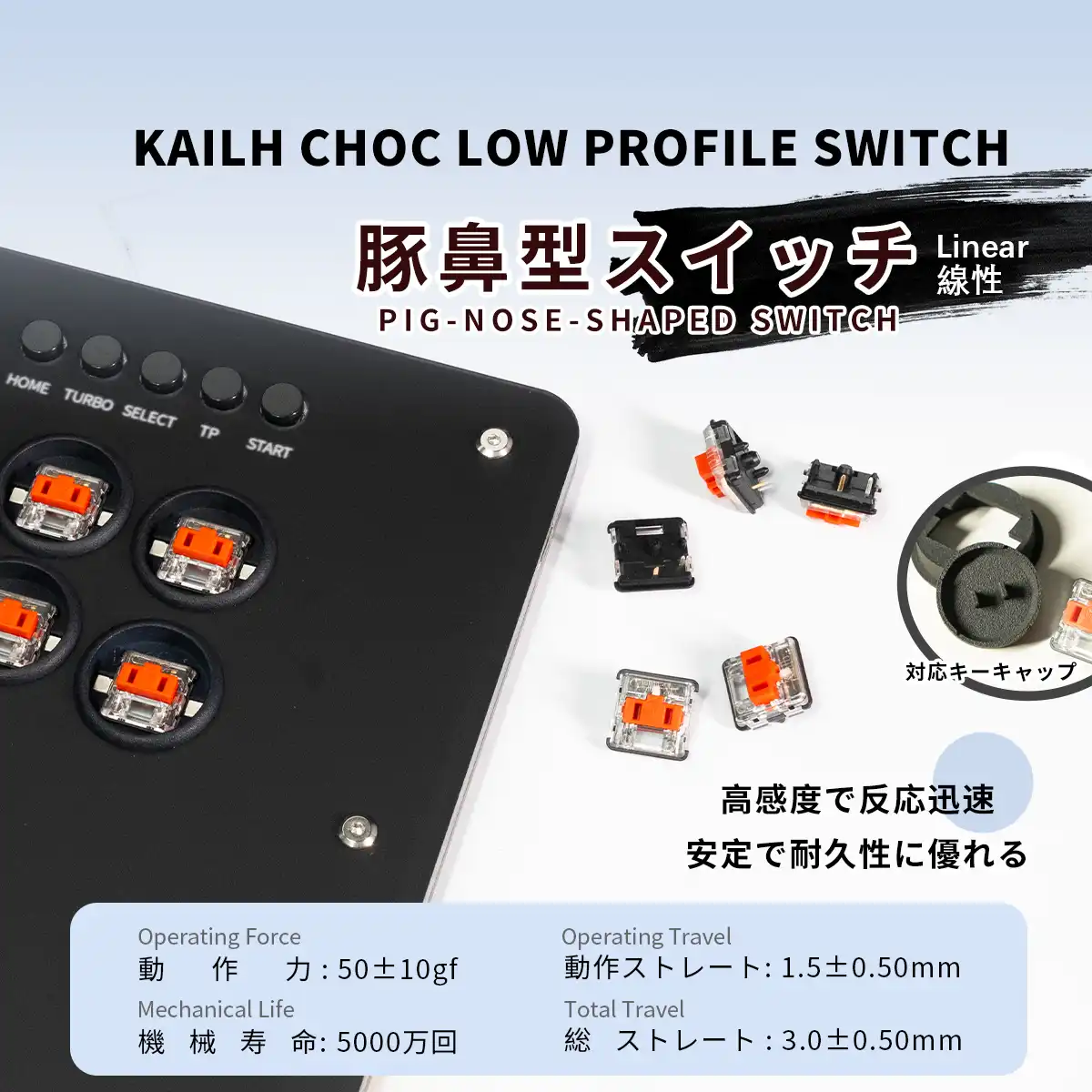 TIKITAKA Hitbox Panda/Wizard/Ghost Low profile Switch Joystick