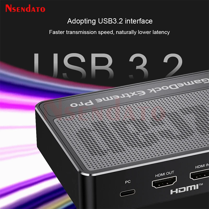 Ezcap401 Gamedock Extreme Pro USB 3.2 Type C 4Kp30 HDMI2.1 HDR Video Capture Card with 3.5mm HDMI Game Video Recorder For PC TV