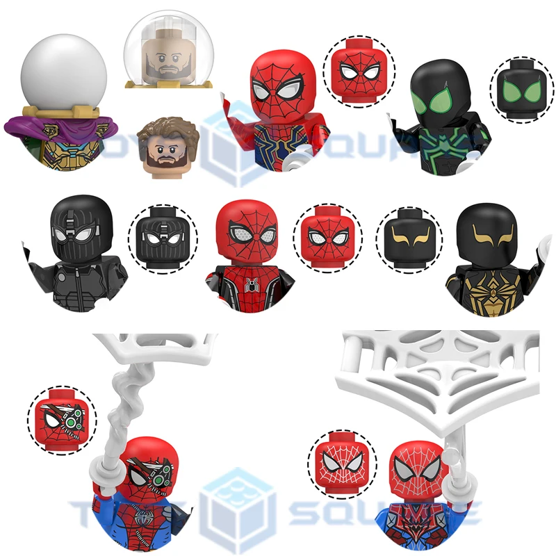 The Spider Mysterio Man Model Blocks Moc Bricks Set Regali Giocattoli Per Bambini Kt1027