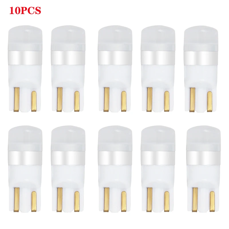 

10 шт., Автомобильные светодиодные лампы T10 W5w 3030 1smd