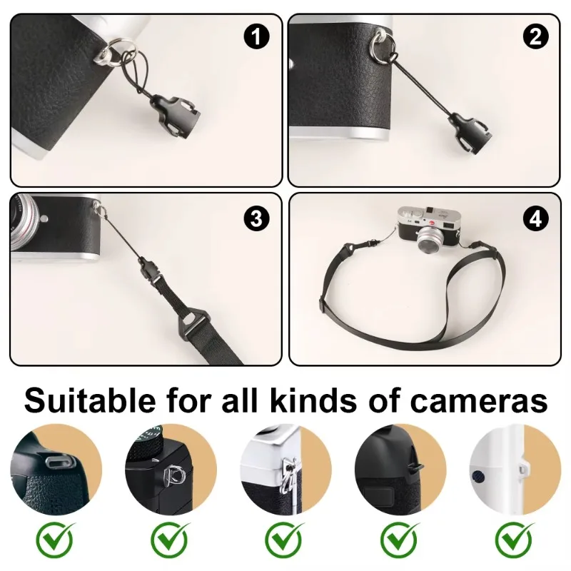 캐논 EOS R5 R6, 니콘 Z7 Z6, A6400 A7M4 A7C, 후지 XT4 마이크로 DSLR용 다기능 카메라 숄더 스트랩 퀵 릴리즈 벨트