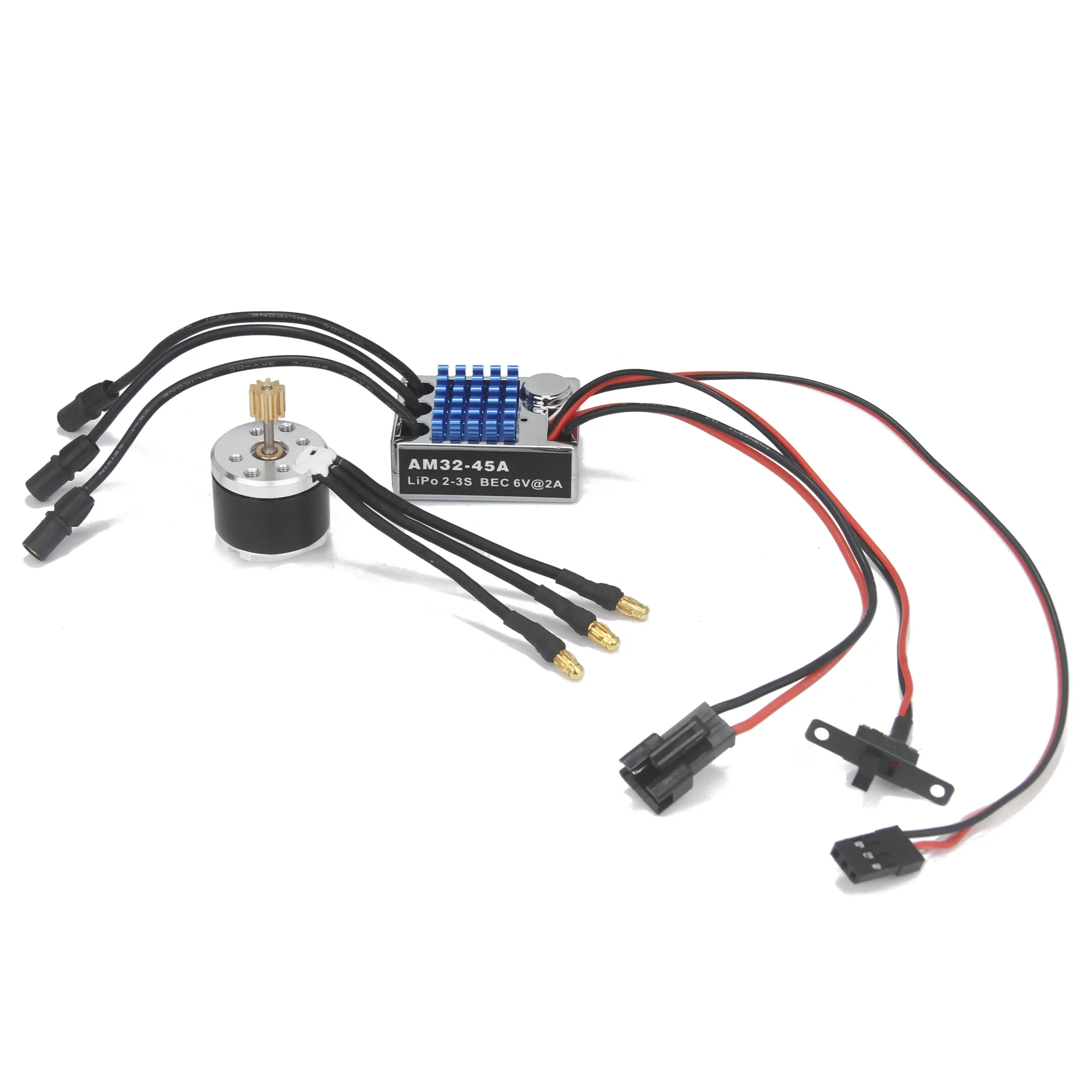 Power Combo 2322 2600KV Bürstenlosen Motor Metall Getriebe AM32 45A ESC 7CH Sender 21G Servo für RC Auto MN82 MN78 MN168 MN99 – Detail 11