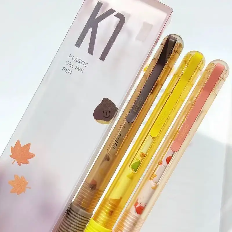 KACO K1 Retractable Gel Pen Set, Minimalist Design Soft Grip 0.5mm Dual-Ball Tip, Ultra-Smooth Writing For Homework Meeting Note