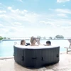 61'' X 61'' Inflatable Square Hot Tub 2 To 4 Person Blow Up Hottub Spa with 120 Jets, Portable Outdoor Air Jet Spa, Bathtubs 6