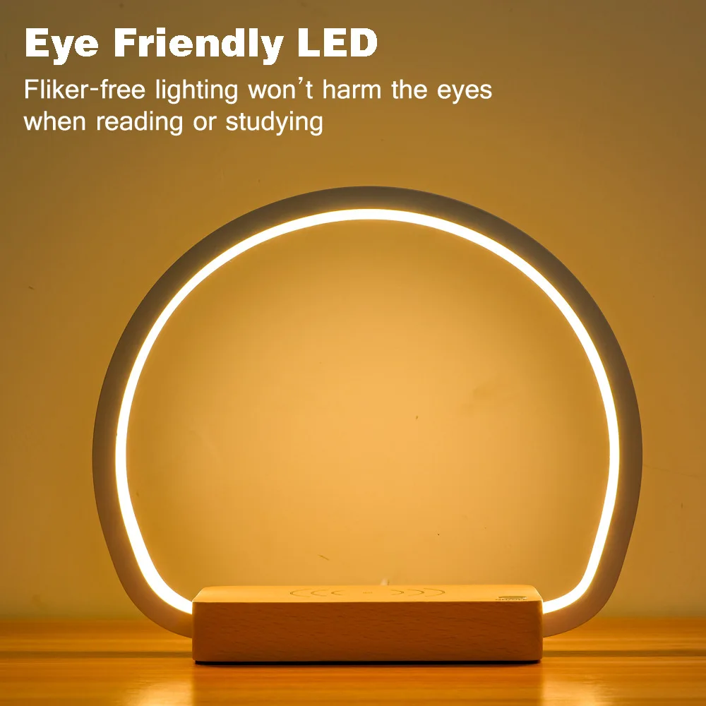 

Eye-Protect LED Night Light Phone Wireless Charger Foldable Bedroom Foyer Desk Table Lamp for Office Bedroom Decor