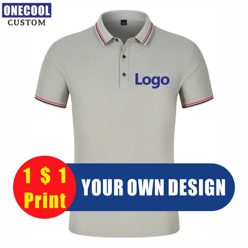 

ONECOOL Polo Shirt Custom Logo Causal Print Personal Company Group Brand Embroidery Men And Women Clothing Summer 9 Colors Tops