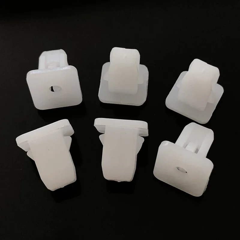 20/50/200 Stück weiße quadratische Befestigungselemente für Autos, Nietenhalter-Clips für Autostoßstangen, Autotürverzierungspanel-Clip – Detail 2