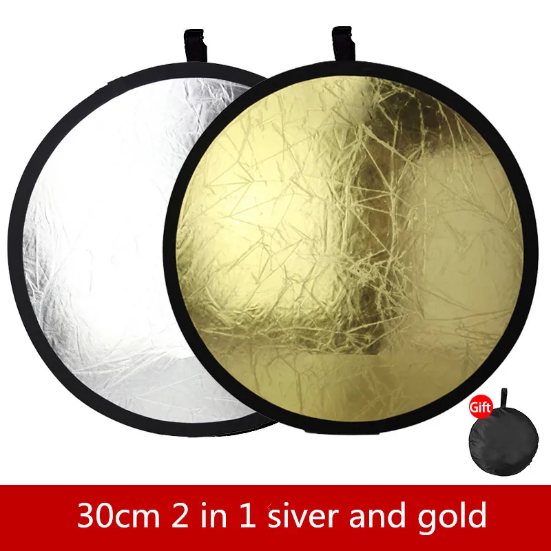 30cm2in1ReflectorPhotographyHandholdCollapsibleDiscReflectorfor